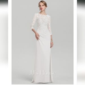 Elegant JJs House Ivory Lace Evening Dress